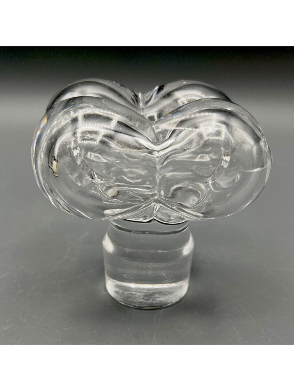 Original Lalique France Blois Crystal Air Trap Stopper Decanter Lid Only